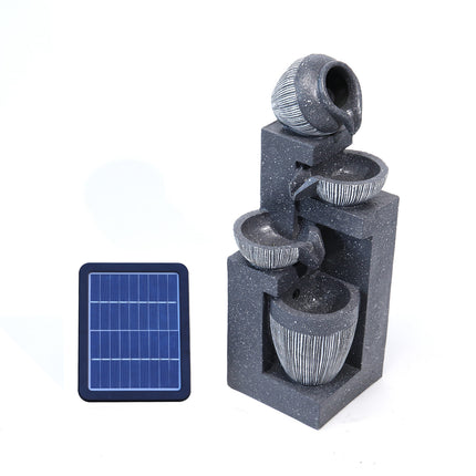 Outdoor Solar Power LED Water Fountain with Pump 51 cm H
