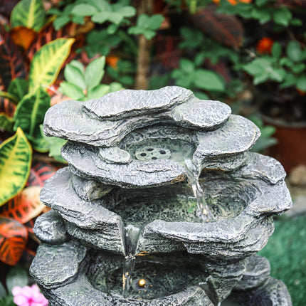 46cm H Garden Waterfall Fountain with Rockery Decor