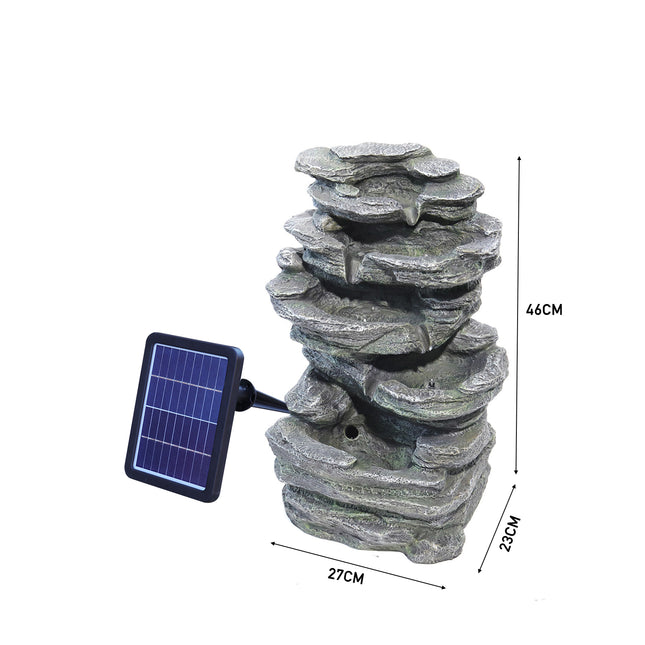46cm H Garden Waterfall Fountain with Rockery Decor