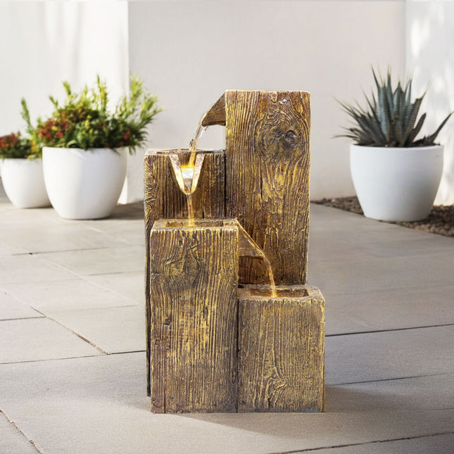 Solar Powered Freestanding Garden Falls Fountain 48cm H