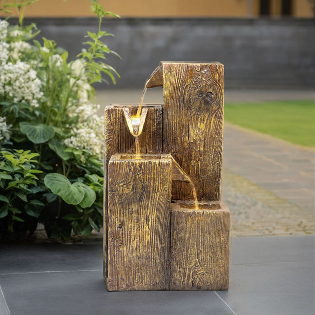 Solar Powered Freestanding Garden Falls Fountain 48cm H
