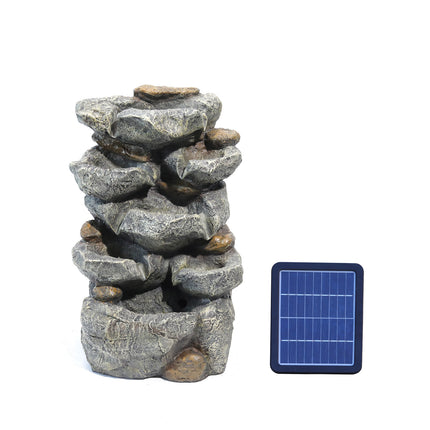 Solar Powered Outdoor Water Feature Waterfall 49cm H