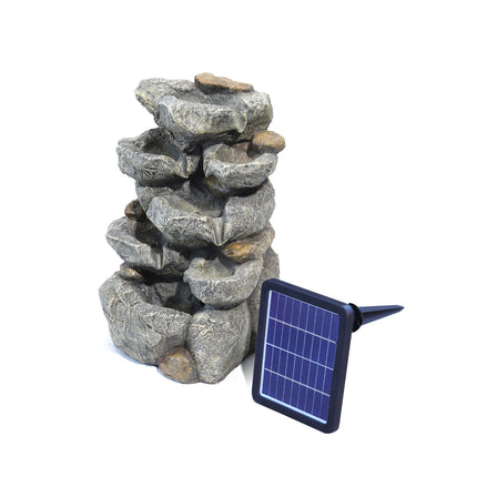 49cm H Outdoor Fountain Water Feature Waterfall Solar Powered