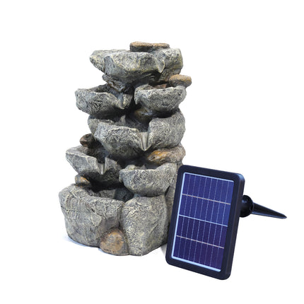 49cm H Outdoor Fountain Water Feature Waterfall Solar Powered