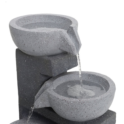 Water Fountain Rockery Decor Solar Powered 72cm H