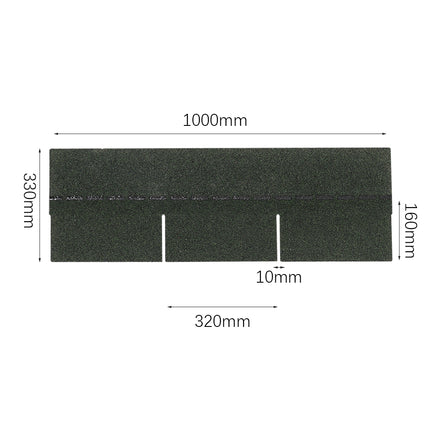 18 Pcs Self Adhesive Asphalt Shingles Bitumen Roofing Green