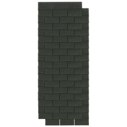 18 Pcs Self Adhesive Asphalt Shingles Bitumen Roofing Green