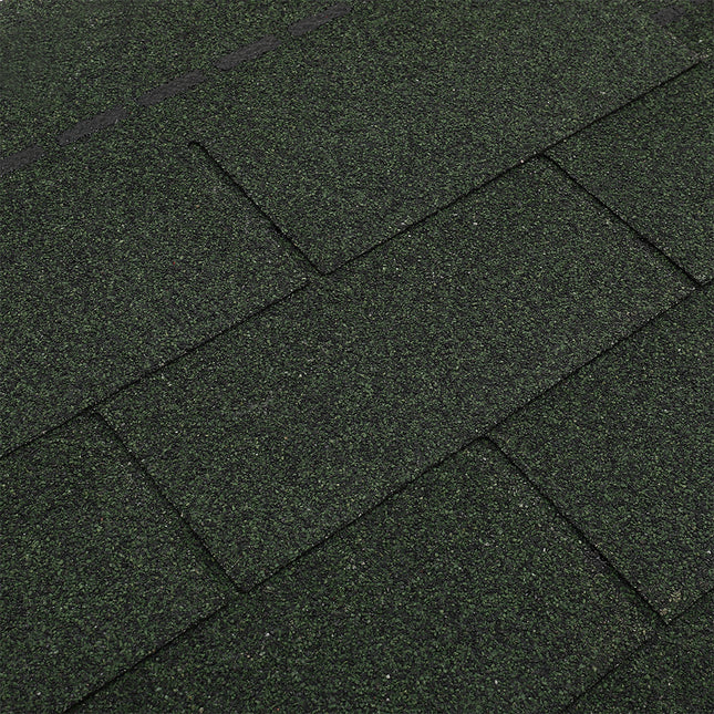 18 Pcs Self Adhesive Asphalt Shingles Bitumen Roofing Green
