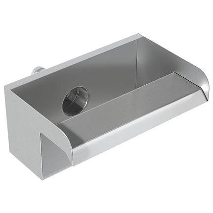 Silver 20cm Garden Pool Stainless Steel Waterfall