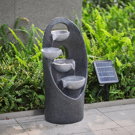 4-Tier Cascading Garden Fountain Water Feature 68cm H