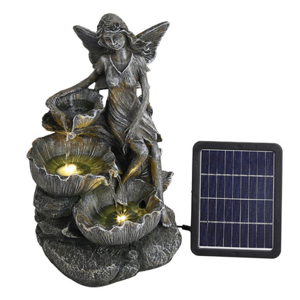 Solar Resin Garden Water Fountain Waterfall 50cm