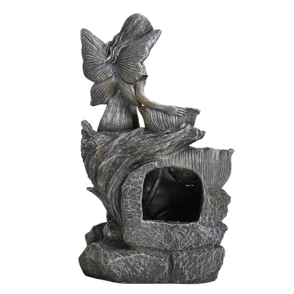 Solar Resin Garden Water Fountain Waterfall 50cm