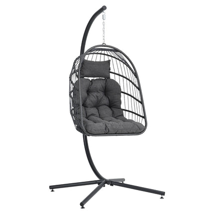 Garden Hanging Chair with Stand and Cushion