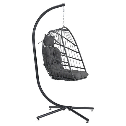 Garden Hanging Chair with Stand and Cushion