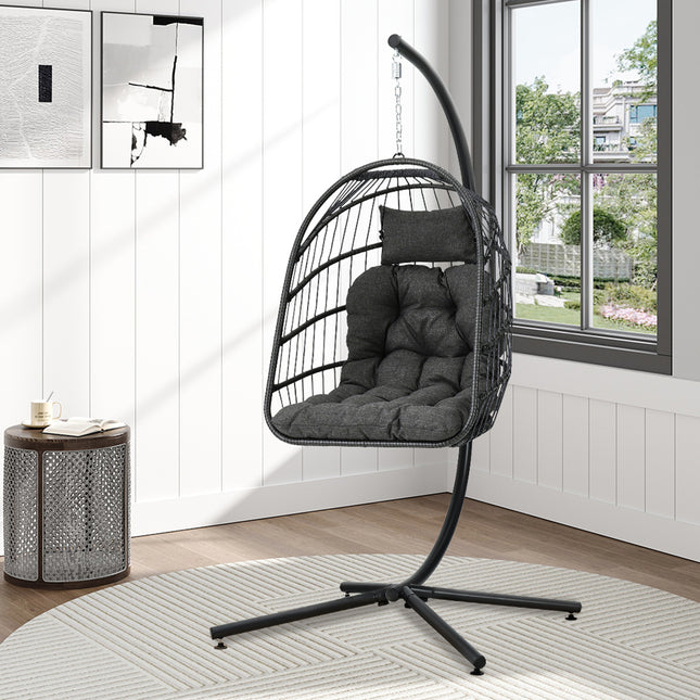 Garden Hanging Chair with Stand and Cushion