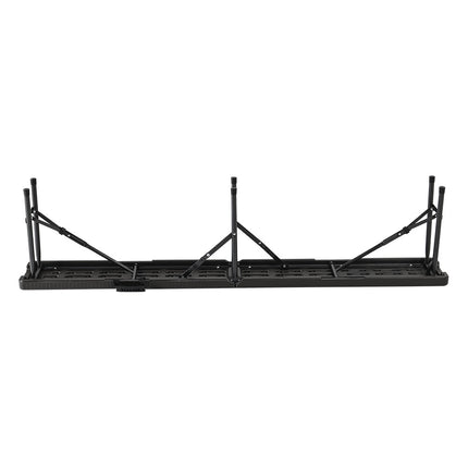 Black Set of 3 Plastic Outdoor Folding Table Bench Set