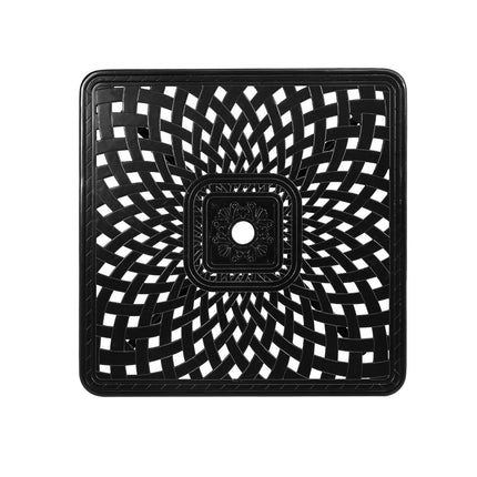 Black Cast Aluminum Square Outdoor Dining Table 79x76cm