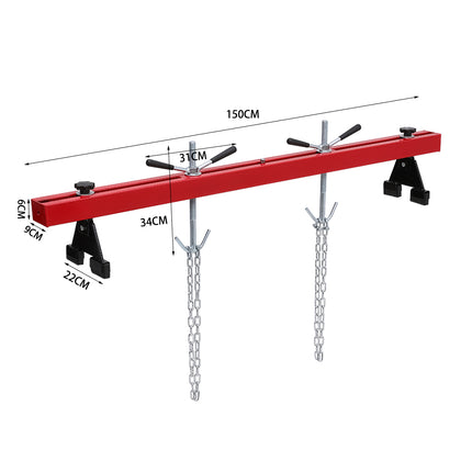 Red Adjustable Steel Engine Support Bar