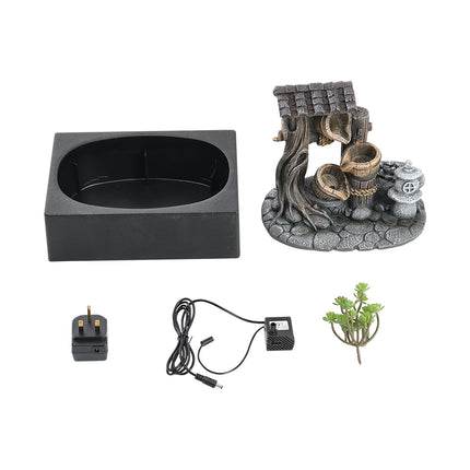 Tabletop Fountain Water Feature with LED Light Home Decoration