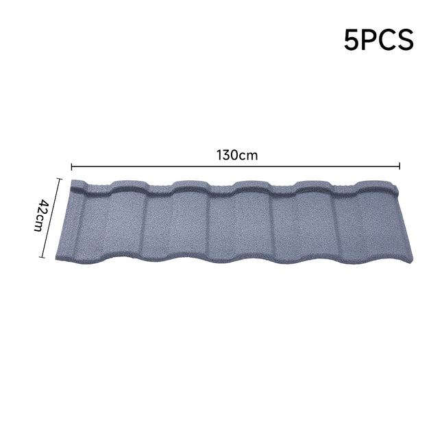 Rainbow Tile Stone Coated Metal Roofing Shingles 5pcs