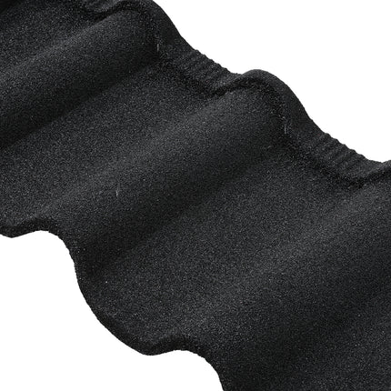 Black Golan Tiles Stone Coated Metal Roofing 5pcs