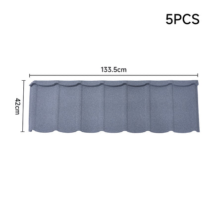 Tudor Tile Stone Coated Metal Roofing Shingles 5pcs