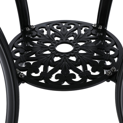Cast Aluminum Patio Dining Table with Umbrella Hole