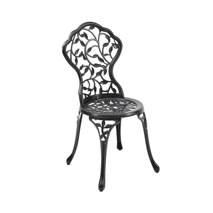 3pcs Cast Aluminum Bistro Table and Chairs Set