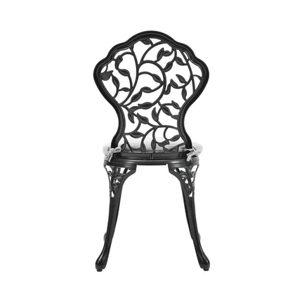 3pcs Cast Aluminum Bistro Table and Chairs Set