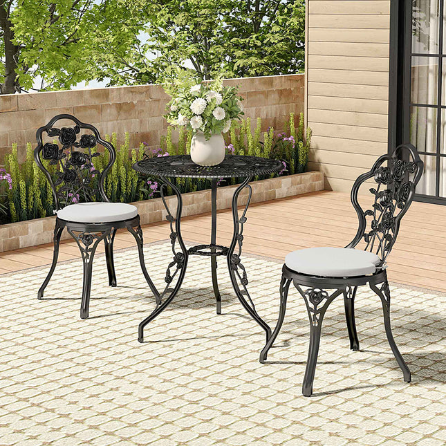 3pcs Cast Aluminum Outdoor Bistro Dining Set
