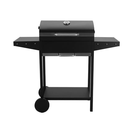 Outdoor Garden Charcoal Grill with Side Tables and storage rack