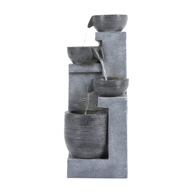 88cm H Garden Outdoor 4 Bowl Water Fountain Decor
