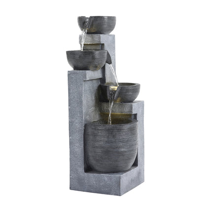 88cm H Garden Outdoor 4 Bowl Water Fountain Decor