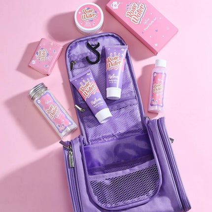 Rose Water Scent Spa Bath Set Travel Toiletry Kit