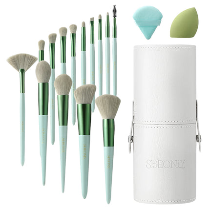 Makeup Brush Set 14 Pcs for Foundation Powder Concealers Eye Shadows Blush