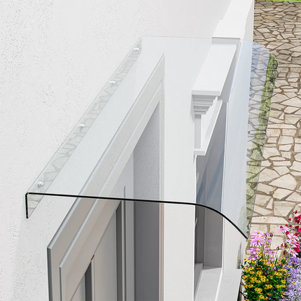 Transparent Awning for Doors and Windows 33cm W Multi-Sizes