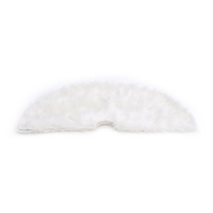 Large Faux Fur Snow Plush Skirt Base Floor Mat for Christmas Tree Decor White 122CM