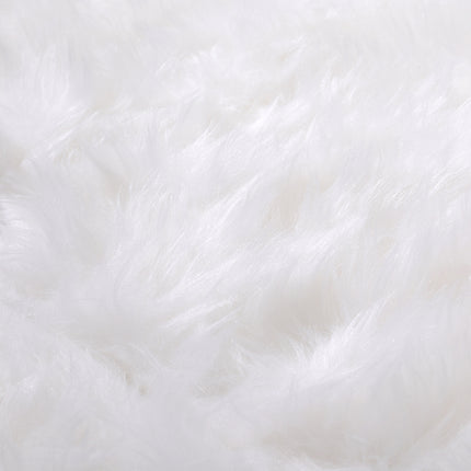 Large Faux Fur Snow Plush Skirt Base Floor Mat for Christmas Tree Decor White 122CM