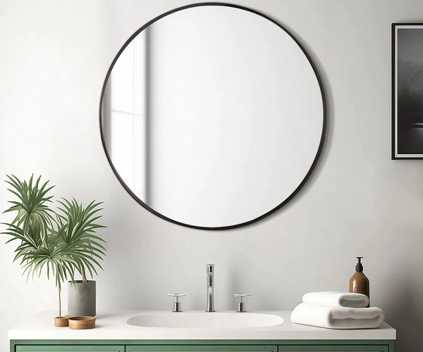 Dia 70cm Round Mirror Framed Nordic Mirror