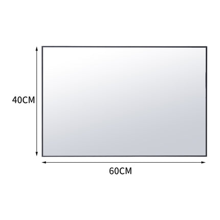60x40cm Bathroom Mirror Modern Aluminium Alloy Frame Rectangle Wall Mirror