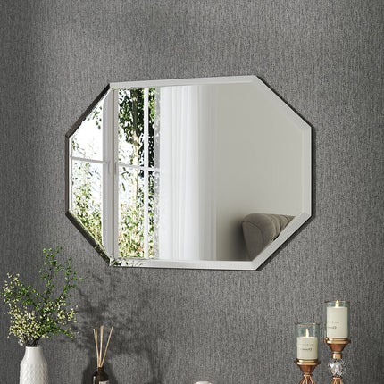 600x400mm Bathroom Mirror Irregular Wall Mirror with Beveled Edge