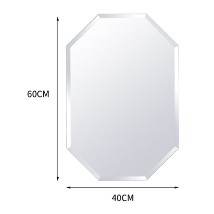 600x400mm Bathroom Mirror Irregular Wall Mirror with Beveled Edge