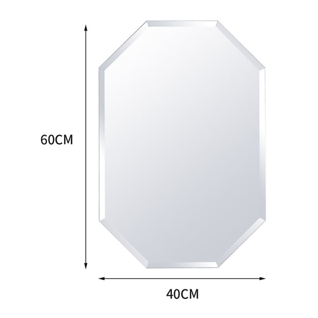 600x400mm Bathroom Mirror Irregular Wall Mirror with Beveled Edge