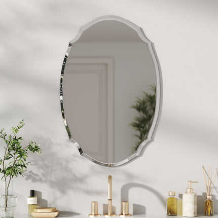 Wall Mounted Mirror with Bevelled Edge 40cm x 60cm