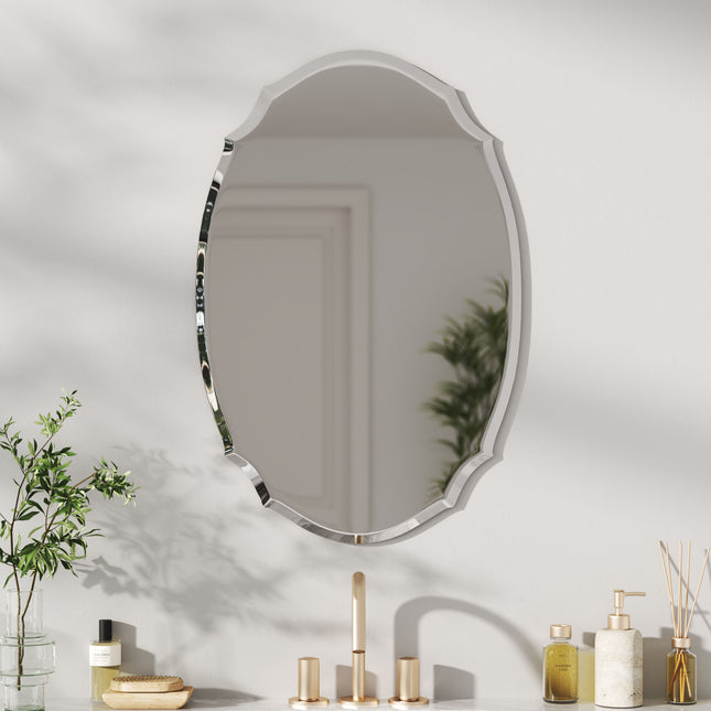 Wall Mounted Mirror with Bevelled Edge 40cm x 60cm