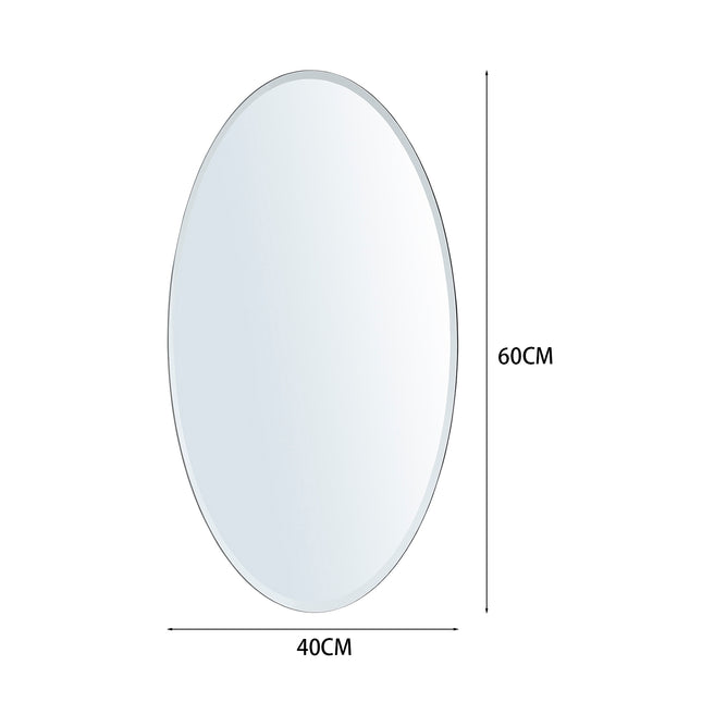 Frameless Oval Wall Mounted Mirror