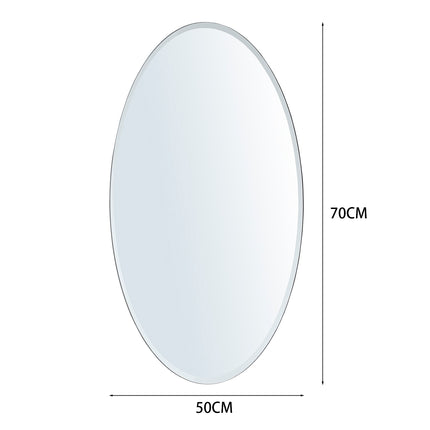 Frameless Oval Wall Mounted Mirror