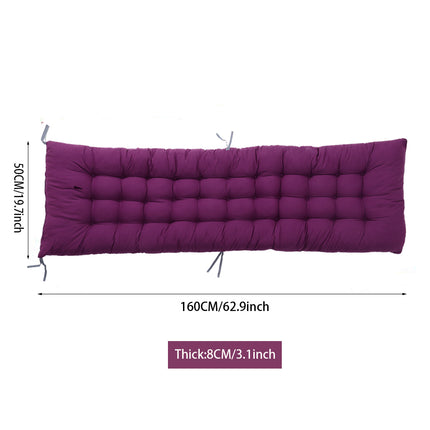 Purple Sun Lounger Cushion Pad Garden In/Outdoor Recliner Chair Seat Pads