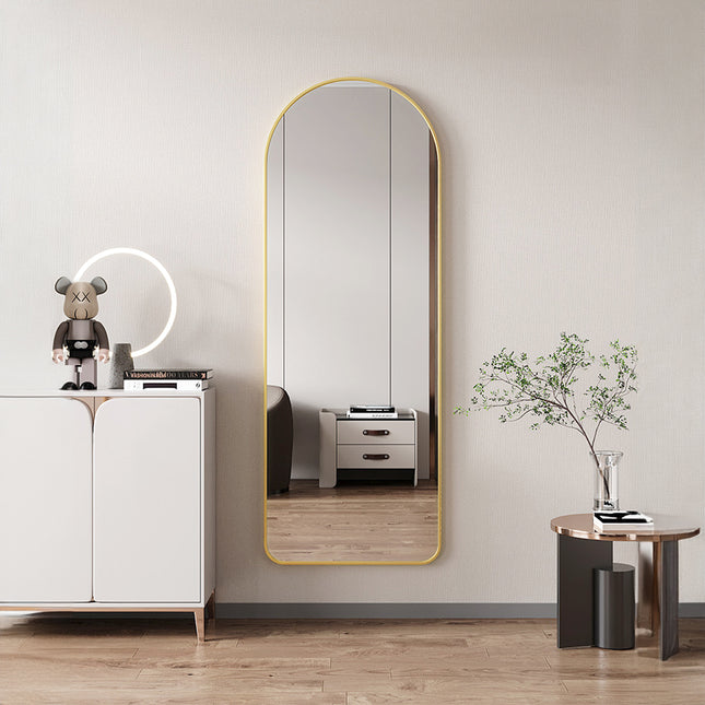120cm Gold Arched Full Length Wall Mirror for Home Decor