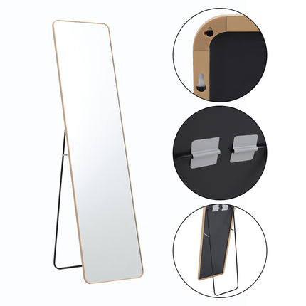147cm H Modern Rectangular Metal Frame Floor Mirror